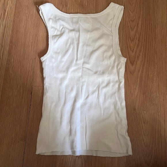 Reformation Ivory Ribbed Tank Top - Picture 2 of 4